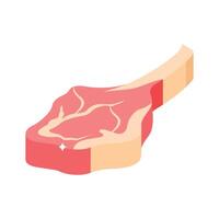 Check out this isometric icon of lamb chop meal vector