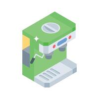 Get this isometric icon of modern coffee machine vector