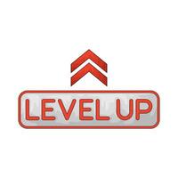Gaming level up arrow vector