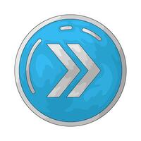 Gaming fast forward button vector