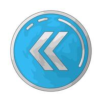 Gaming rewind button vector