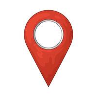 red location pin vector