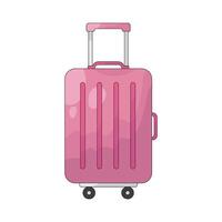 pink suitcase illustration vector