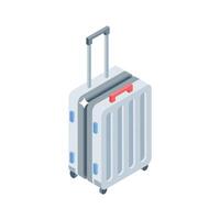Premium isometric icon of packed luggage for travel vector