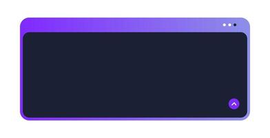 Minimal Modern HUD Display Frame. Gradient Tech UI Window with Rounded Corners. Futuristic Interface Box with Navigation vector