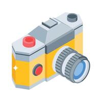Check out this isometric icon of compact travel camera vector