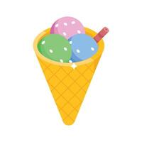 Modern isometric icon of refreshing ice cone dessert vector