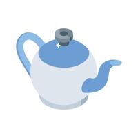 Check out this isometric icon of metal camping kettle vector