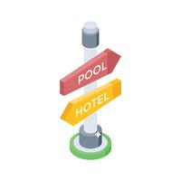 Check out this isometric icon of direction board arrows vector