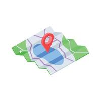 Check out this isometric icon of map location pointer vector