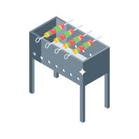 Trendy isometric icon of bbq grill setup, easy to edit vector
