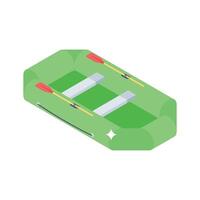 Well designed isometric style icon of inflatable rubber boat vector
