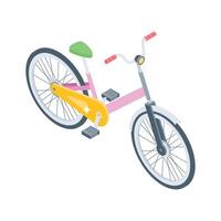 A captivating isometric style icon of parked cycle vector