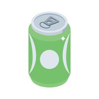 Grab this isometric icon showing soda tin, easy to edit vector