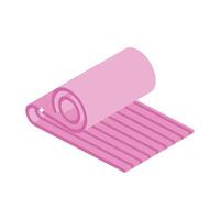 Well designed isometric icon of yoga mat unrolled vector