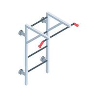 A captivating isometric icon of sturdy swedish wall frame vector