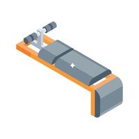 Well crafted isometric icon of adjustable gym bench vector