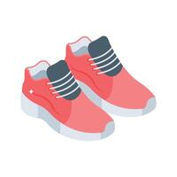 Visually appealing isometric style icon of running shoes pair vector