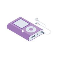 An amazing isometric icon of wireless music player vector