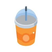 Easy to edit isometric style icon of smoothie drink vector