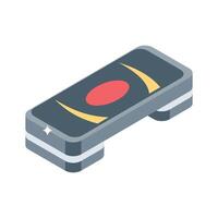 Trendy isometric icon of modern vibration plate machine vector