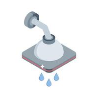 Ready to use isometric style icon of shower head vector