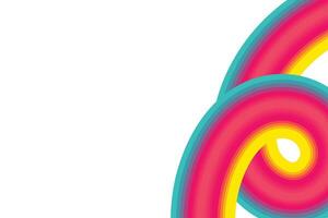 twisted colorful ribbon on white background. Bright modern abstract design for creative layouts. vector