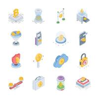 Get this handy bundle of data backup isometric style icons. vector