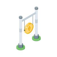 An isometric icon of ethereum movement is ready to use vector