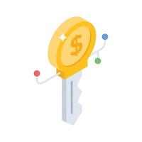 Get a glimpse of this isometric style financial access icon vector