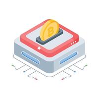 Do not miss this isometric style icon of digital money vector