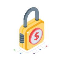 Have a look at this isometric style secure payment vector