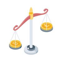 Check out this isometric icon showing crypto law regulation vector