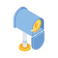 Take a look at this isometric icon of money mail transfer vector