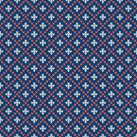 Winter knitted pattern. Nordic ethnic style ornament with rhombs and dots. Holiday background. Diamond pattern seamless texture. vector