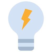 Light Bulb Icon, Flat Design Icon Symbol, Education School Icon. vector