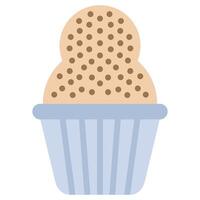 Cake Flat Design Icon, Black And White Flat Design Icon Symbol vector