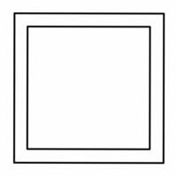 Square Frame with Organic Line Feel vector
