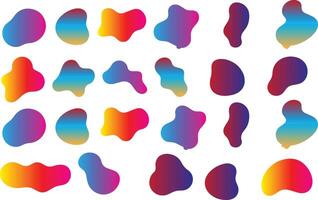 abstract shapes in different colors on a white background vector