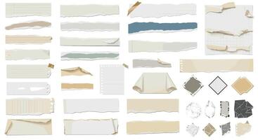A Collection of Realistic Torn Paper Textures for Digital Design and Scrapbooking vector