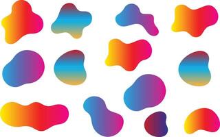 a set of colorful shapes on a white background vector
