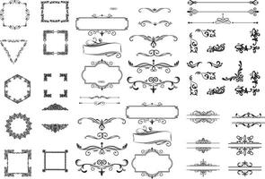 decorative elements and frames vector
