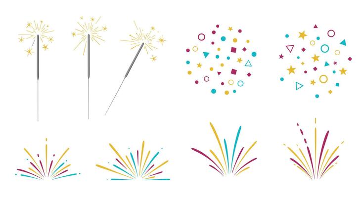 Sparkling Celebration New Years Eve Festive Party Background Elements Decorative Graphic Illustration