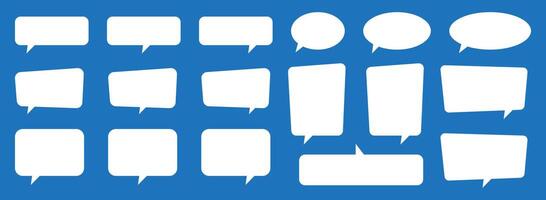 Set of speech bubbles. Blank empty white speech bubbles. Cartoon word balloon. vector
