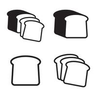 Bread slice icon. Bread icons. vector