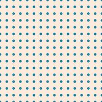Teal Polka Dots on Cream Background, Seamless Retro Pattern for Textile Design vector