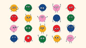 Design with funny cartoon character Bold and playful template for branding and advertising. Includes smiling mascot and fun shapes. Perfect for posters, banners, and creative projects. vector