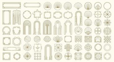 Elegant and Simple Line Art Designs for Ornamental Borders and Decorative Frames Collection vector