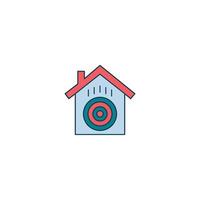 Smart Home Security Camera System vector