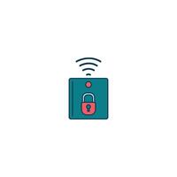 Remote Access Smart Lock vector